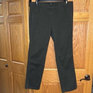 Talbots Signature Straight Leg Flat Front Trousers Brown Size 16